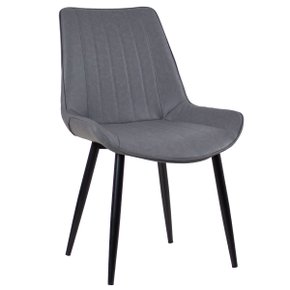 Cadeira estofada design industrial Chicago Cinza Vintage